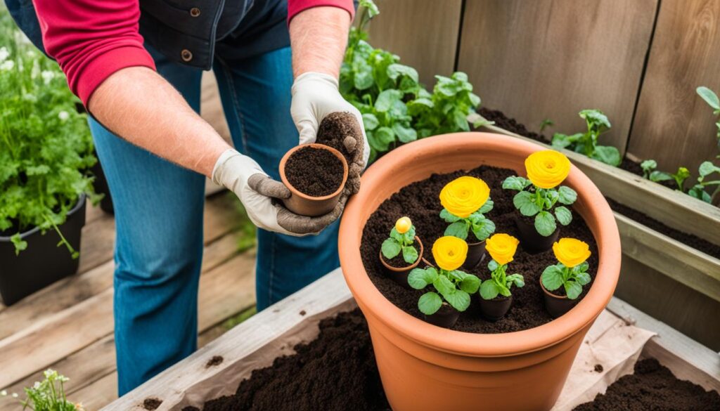 Planting Ranunculus in Pots Planting Ranunculus in Pots