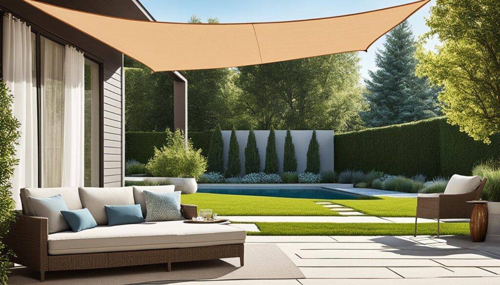 Protection from the sun - Sun shade sail Protection from the sun - Sun shade sail