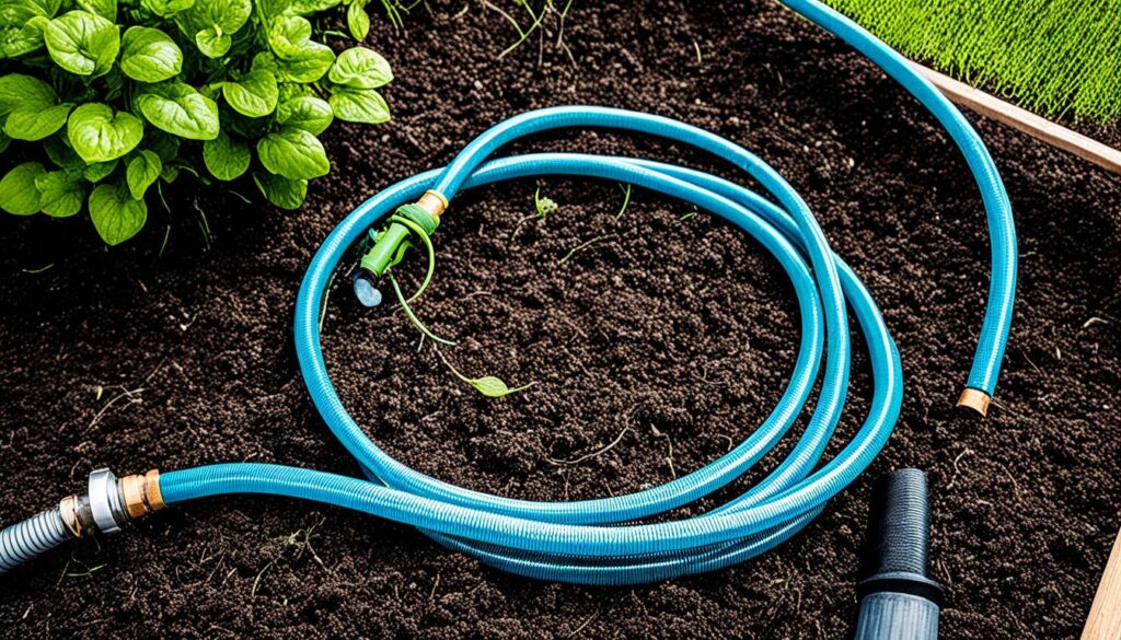 fill soaker hose with water fill soaker hose with water