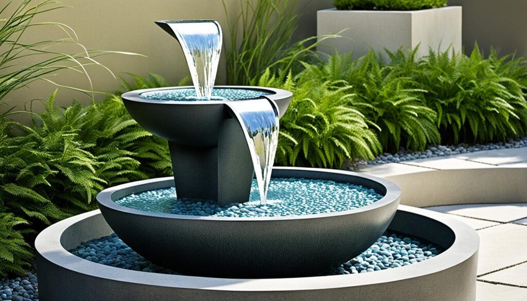 modern outdoor fountains