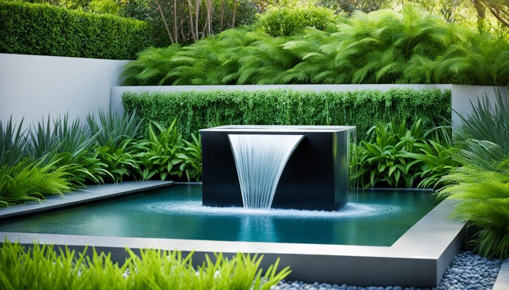 modern outdoor water features