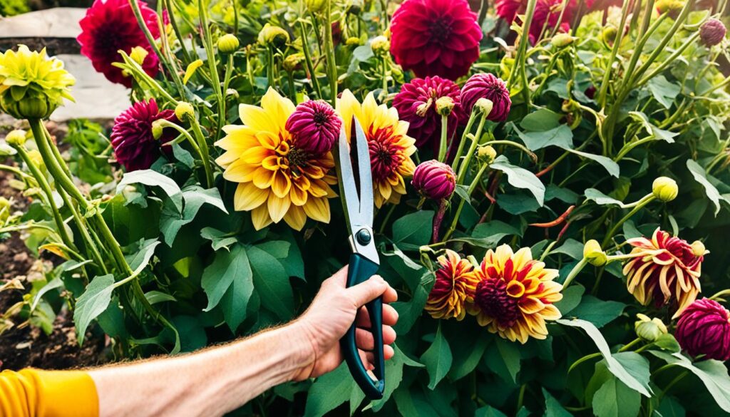 pruning dahlias pruning dahlias