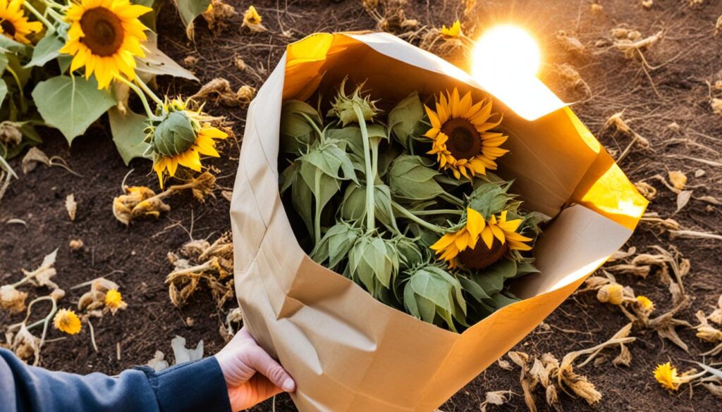 sunflower harvesting